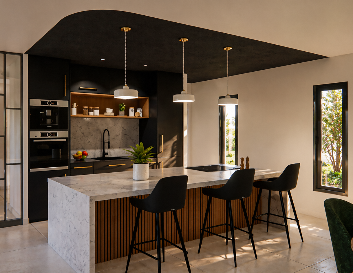 maison bois et pierre cuisine partenaire 3d2