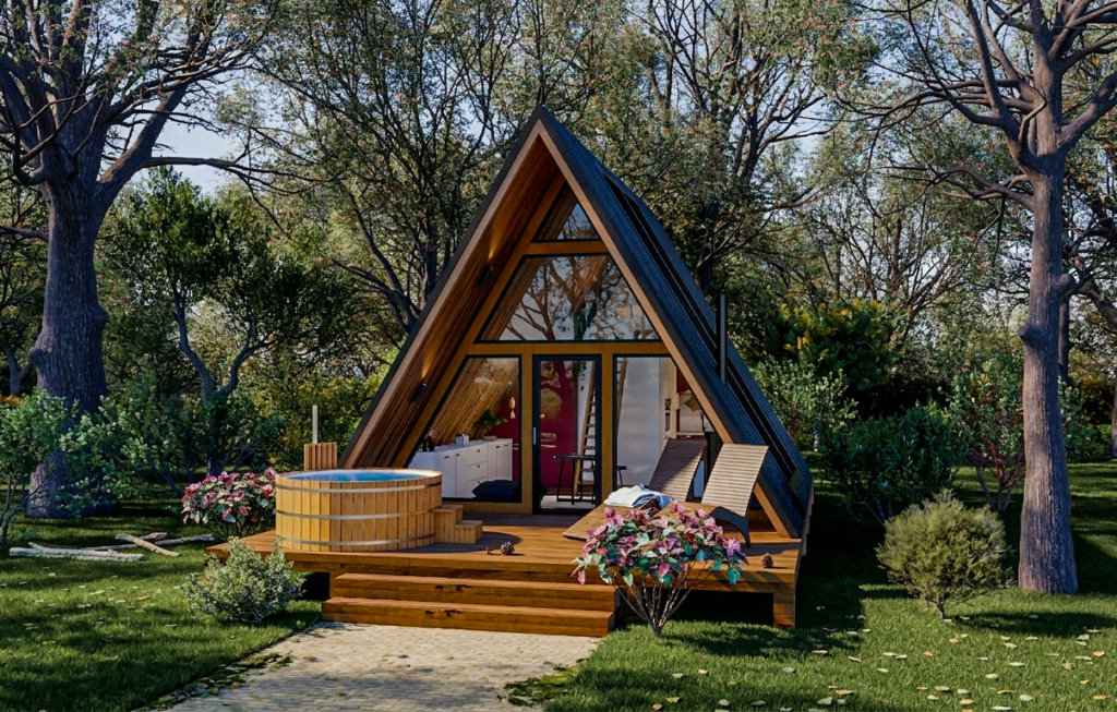 tiny house contemporaine – implantation en milieu naturel