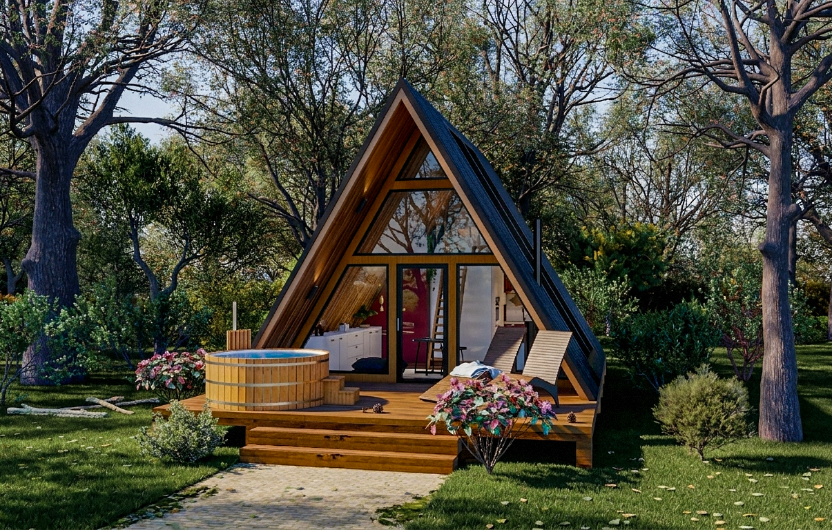 tiny house contemporaine – implantation en milieu naturel