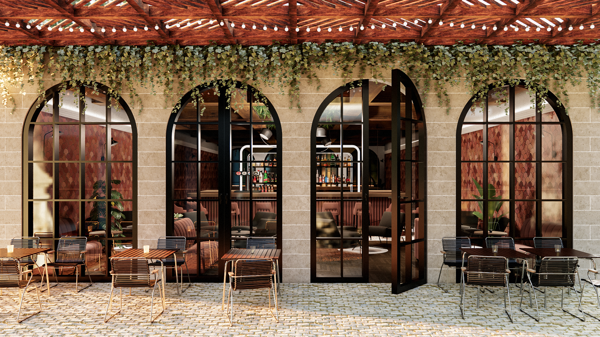 bar lounge facade terrasse arches vitrage noir.jpg