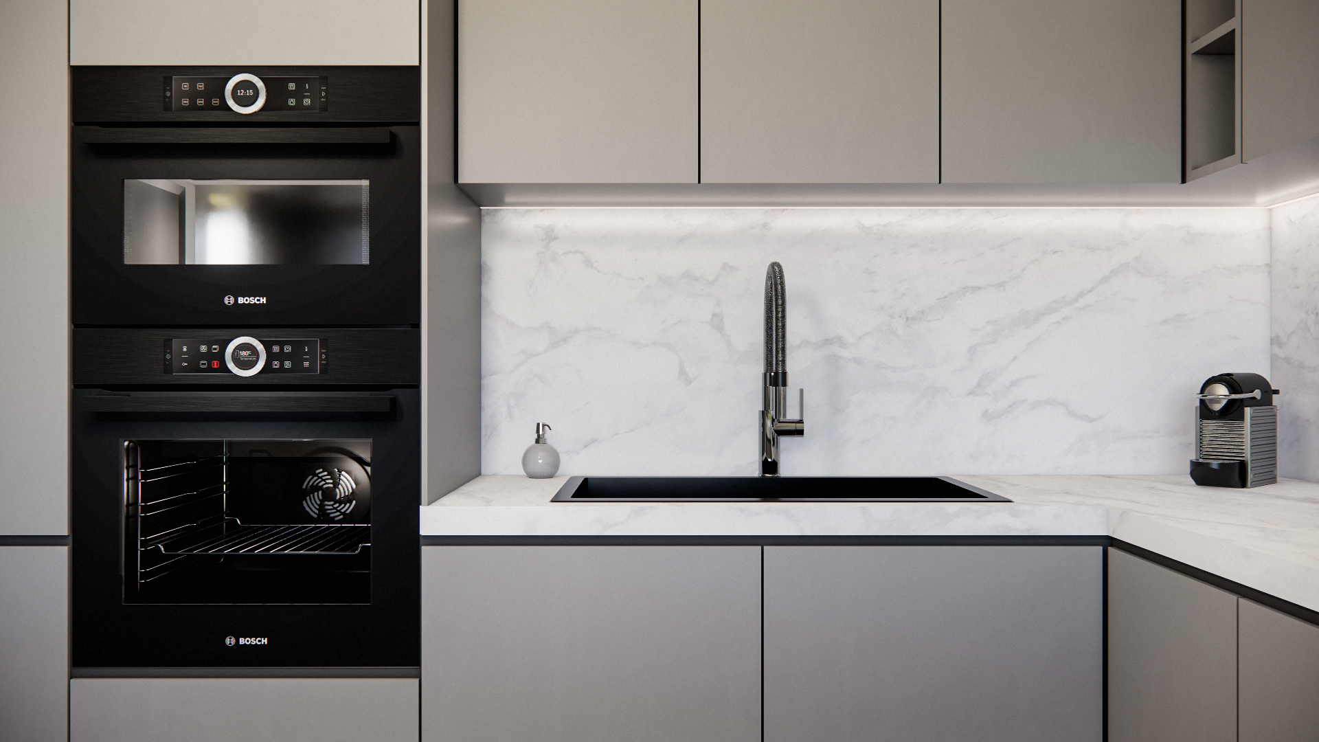 cuisine contemporaine minimaliste detail credence marbre.jpg